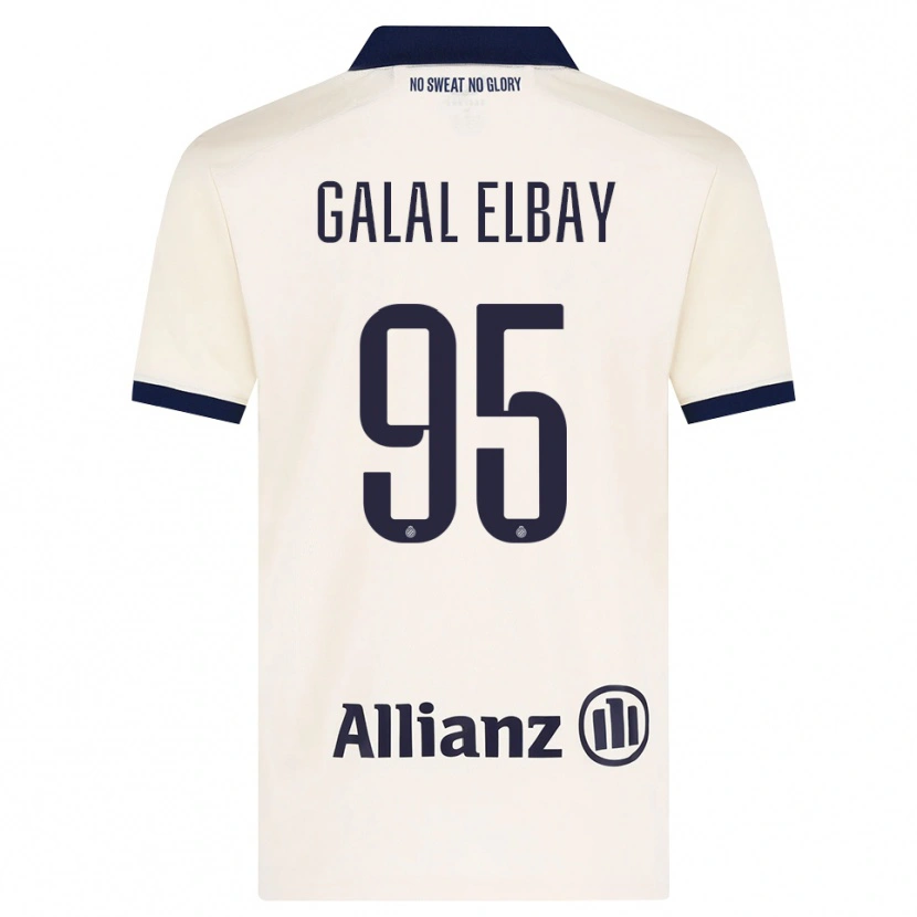Danxen Kvinder Mohamed Galal Elbay #95 Beige Sort Udebane Spillertrøjer 2026/27 Trøje T-Shirt