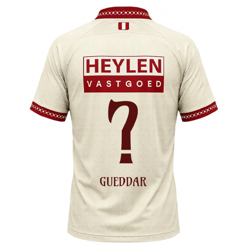 Danxen Kvinder Zakaria Gueddar #0 Beige Rød Udebane Spillertrøjer 2026/27 Trøje T-Shirt