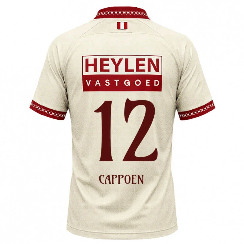 Danxen Kvinder Logan Cappoen #12 Beige Rød Udebane Spillertrøjer 2026/27 Trøje T-Shirt