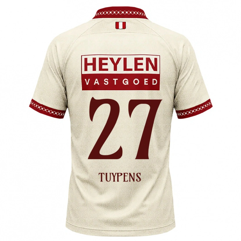 Danxen Kvinder Eran Tuypens #27 Beige Rød Udebane Spillertrøjer 2026/27 Trøje T-Shirt