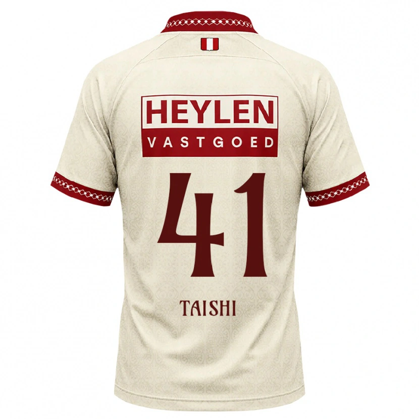 Danxen Kvinder Taishi Brandon Nozawa #41 Beige Rød Udebane Spillertrøjer 2026/27 Trøje T-Shirt