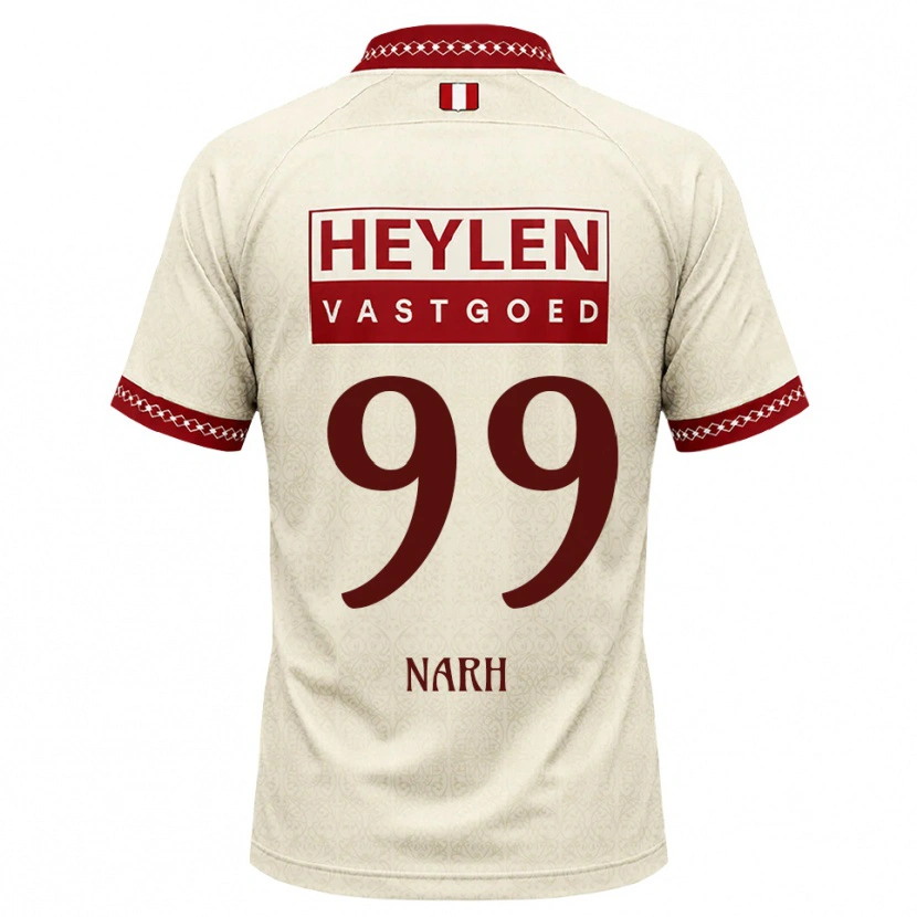 Danxen Kvinder Luis Narh #99 Beige Rød Udebane Spillertrøjer 2026/27 Trøje T-Shirt