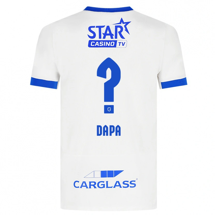 Danxen Kvinder Melvyn Dapa #0 Hvid Blå Udebane Spillertrøjer 2026/27 Trøje T-Shirt