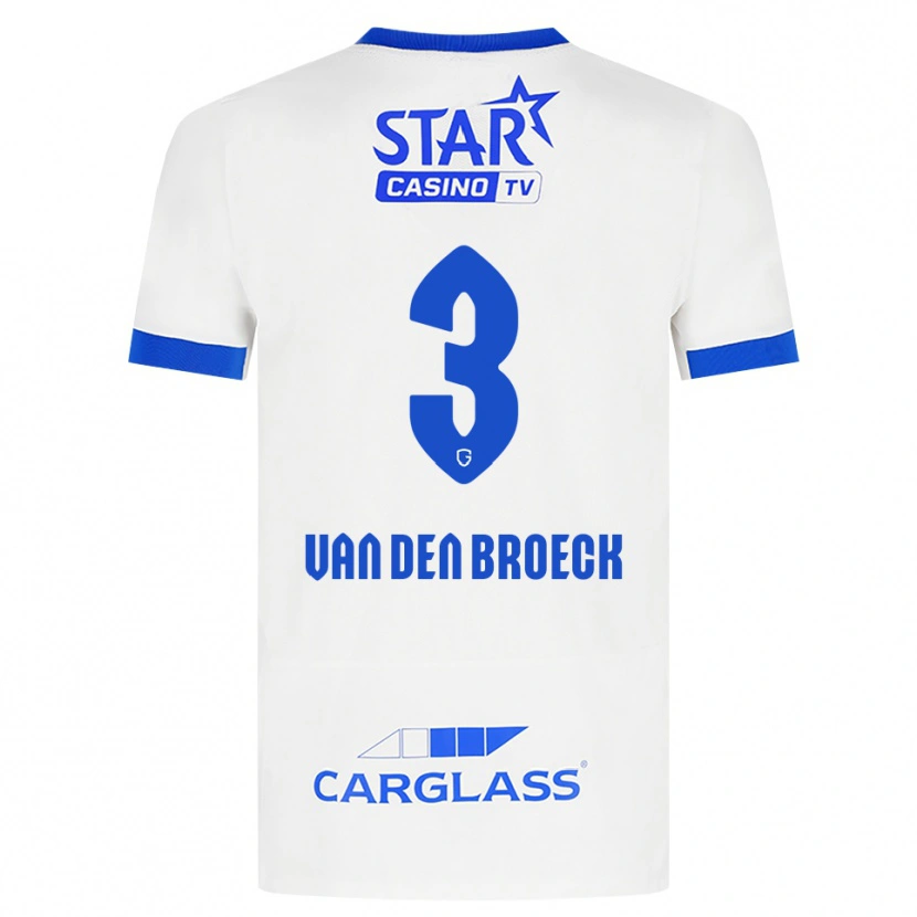 Danxen Kvinder Kobe Van Den Broeck #3 Hvid Blå Udebane Spillertrøjer 2026/27 Trøje T-Shirt