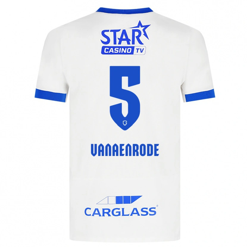 Danxen Kvinder Gwyneth Vanaenrode #5 Hvid Blå Udebane Spillertrøjer 2026/27 Trøje T-Shirt