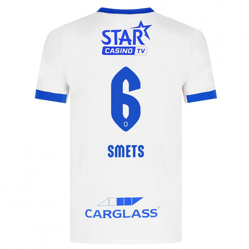 Danxen Kvinder Matte Smets #6 Hvid Blå Udebane Spillertrøjer 2026/27 Trøje T-Shirt