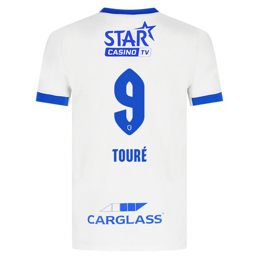 Danxen Kvinder Saïdou Touré #9 Hvid Blå Udebane Spillertrøjer 2026/27 Trøje T-Shirt