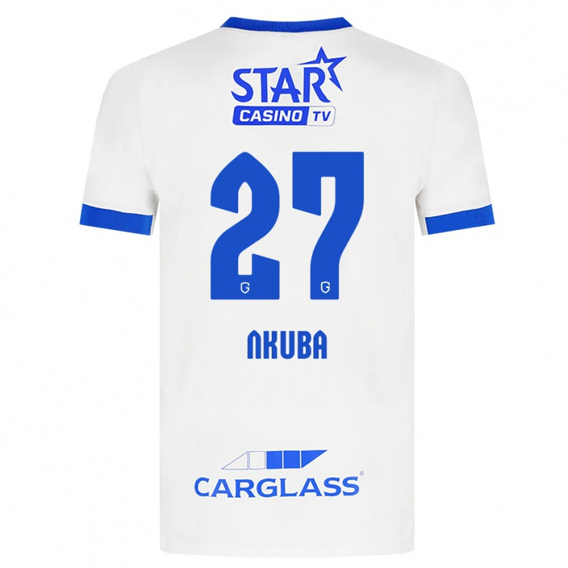 Danxen Kvinder Ken Nkuba #27 Hvid Blå Udebane Spillertrøjer 2026/27 Trøje T-Shirt