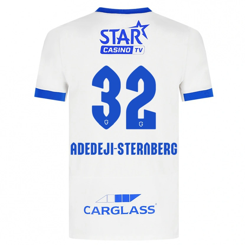 Danxen Kvinder Noah Adedeji-Sternberg #32 Hvid Blå Udebane Spillertrøjer 2026/27 Trøje T-Shirt