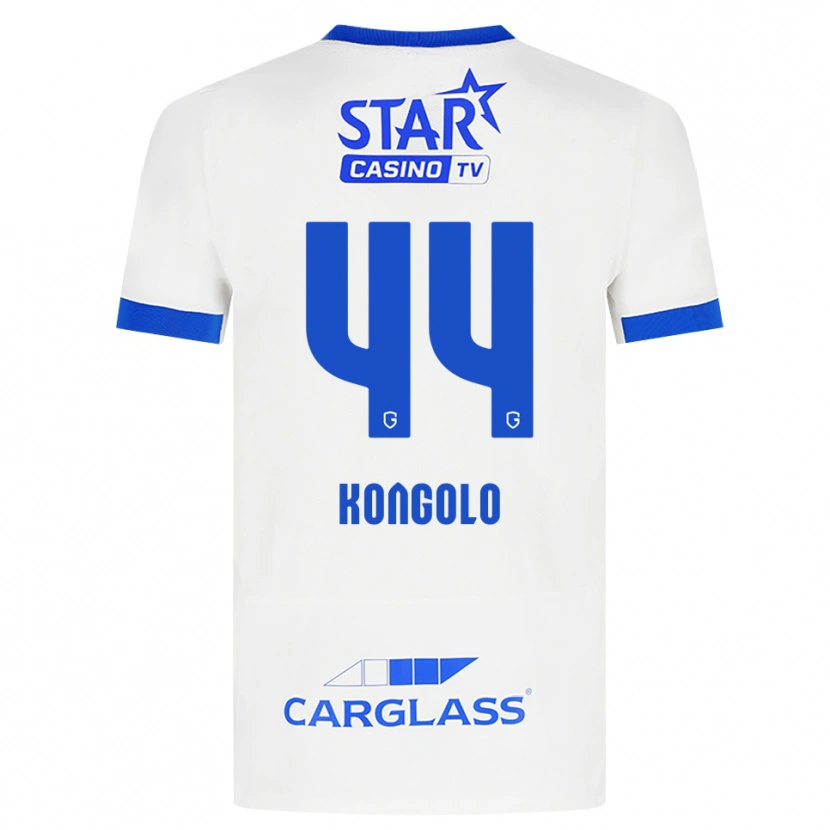 Danxen Kvinder Josué Kongolo #44 Hvid Blå Udebane Spillertrøjer 2026/27 Trøje T-Shirt