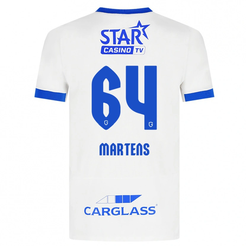 Danxen Kvinder Nolan Martens #64 Hvid Blå Udebane Spillertrøjer 2026/27 Trøje T-Shirt