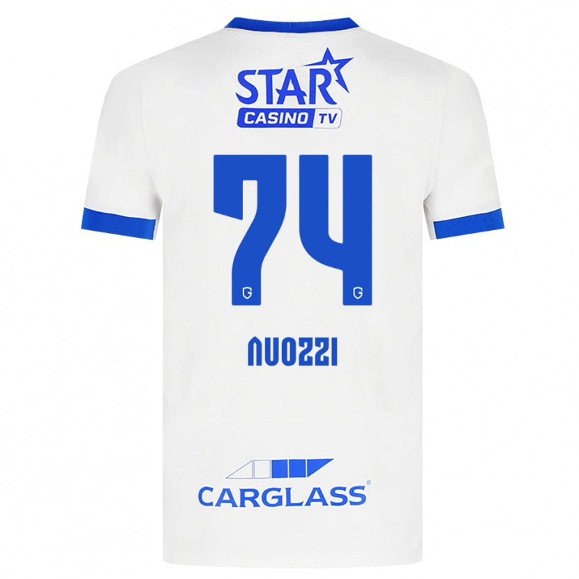 Danxen Kvinder Cédric Nuozzi #74 Hvid Blå Udebane Spillertrøjer 2026/27 Trøje T-Shirt