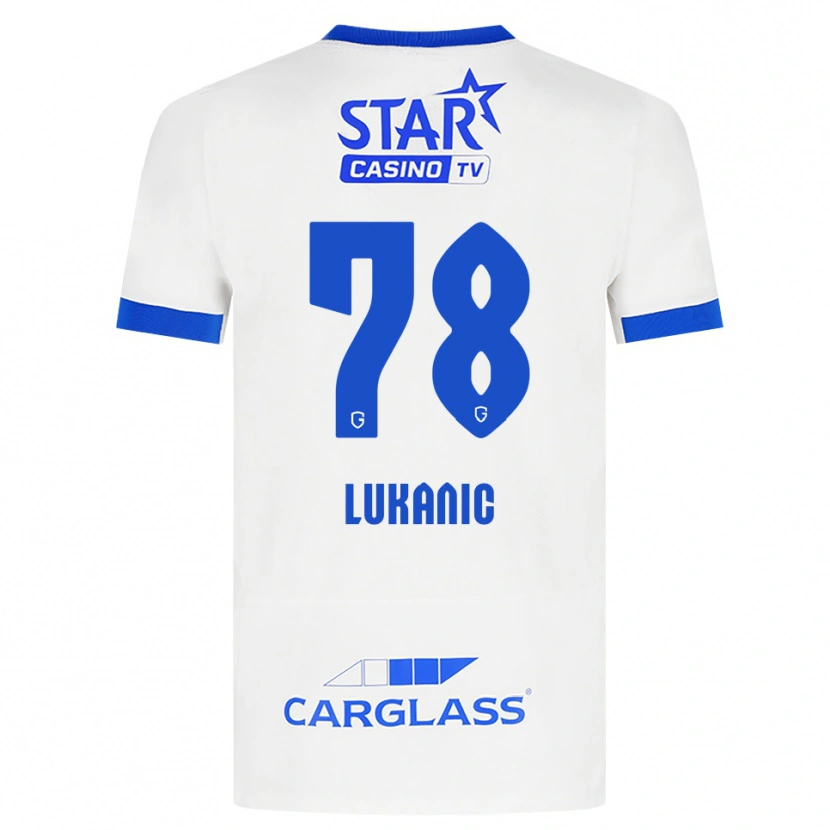 Danxen Kvinder Luka Lukanic #78 Hvid Blå Udebane Spillertrøjer 2026/27 Trøje T-Shirt