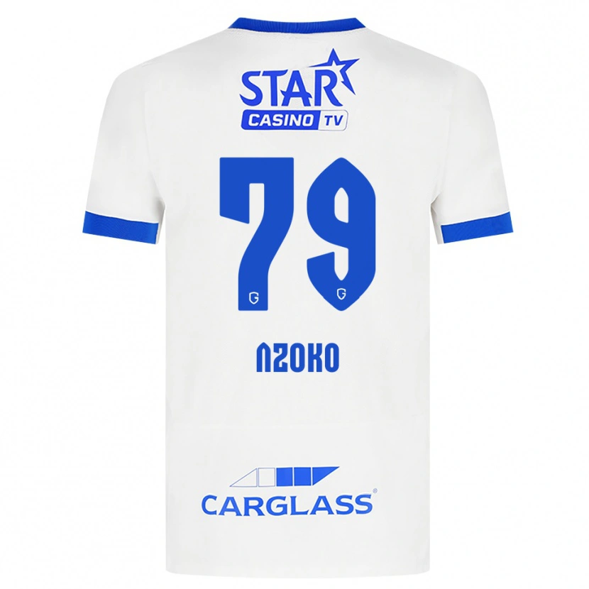 Danxen Kvinder Djoully Nzoko #79 Hvid Blå Udebane Spillertrøjer 2026/27 Trøje T-Shirt