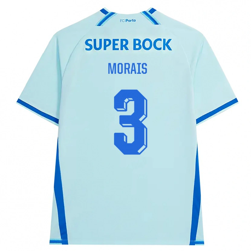 Danxen Kvinder Rodrigo Morais #3 Lyshimmelblå Blå Tredje Sæt Spillertrøjer 2026/27 Trøje T-Shirt
