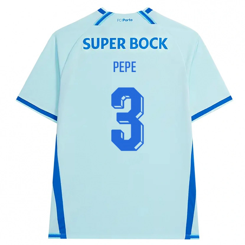 Danxen Kvinder Pepe #3 Lyshimmelblå Blå Tredje Sæt Spillertrøjer 2026/27 Trøje T-Shirt