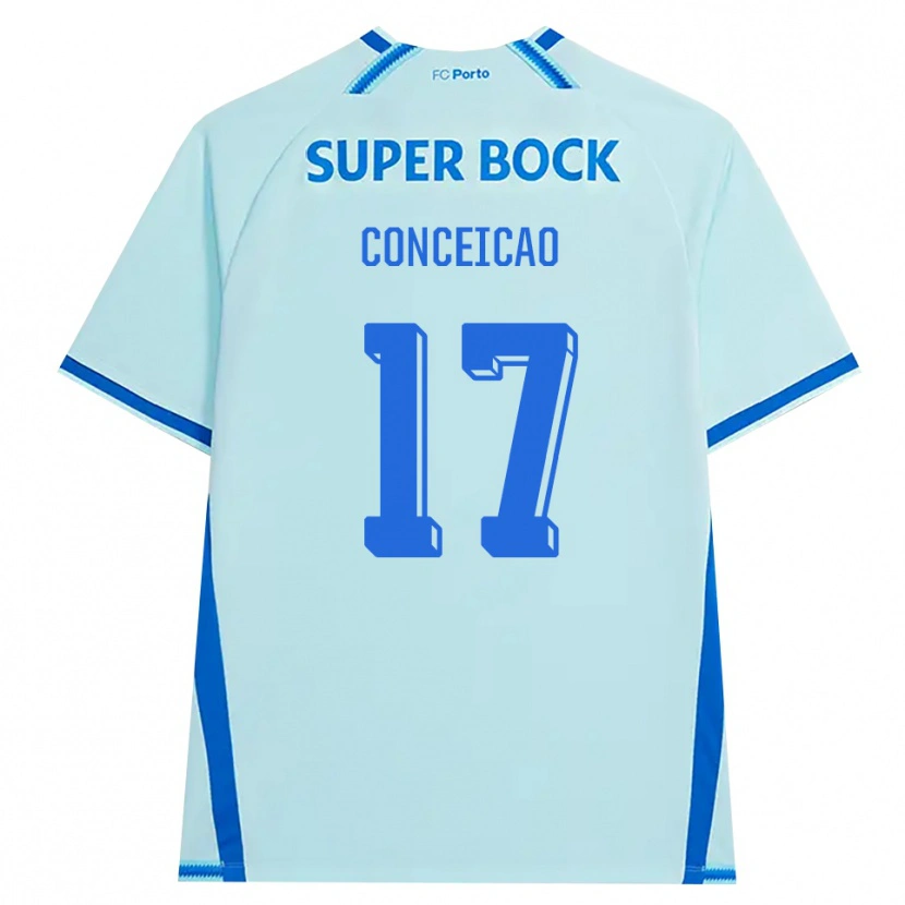 Danxen Kvinder Rodrigo Conceicao #17 Lyshimmelblå Blå Tredje Sæt Spillertrøjer 2026/27 Trøje T-Shirt