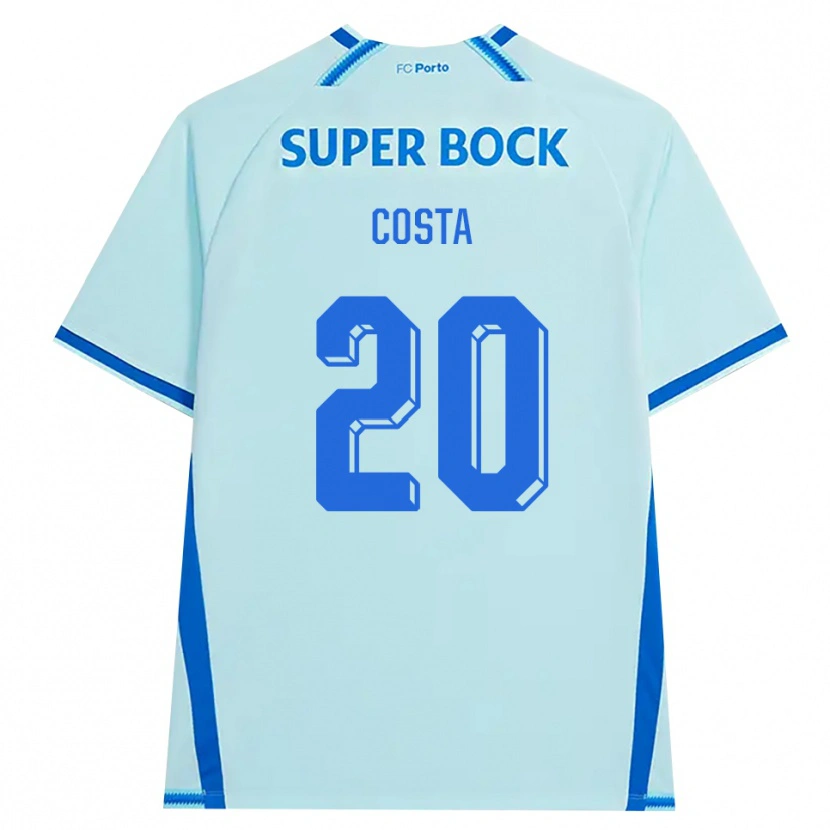 Danxen Kvinder Alberto Costa #20 Lyshimmelblå Blå Tredje Sæt Spillertrøjer 2026/27 Trøje T-Shirt