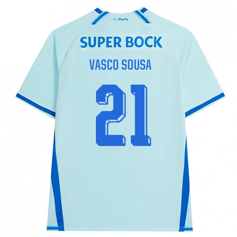 Danxen Kvinder Vasco Sousa #21 Lyshimmelblå Blå Tredje Sæt Spillertrøjer 2026/27 Trøje T-Shirt