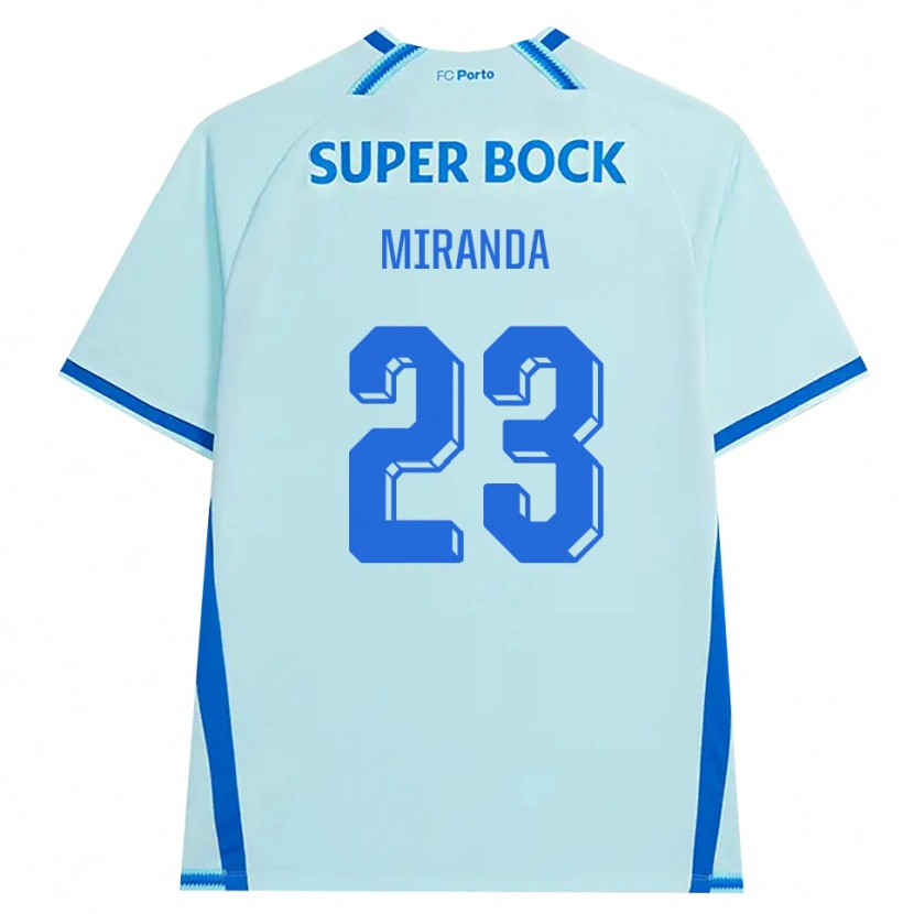 Danxen Kvinder João Miranda #23 Lyshimmelblå Blå Tredje Sæt Spillertrøjer 2026/27 Trøje T-Shirt
