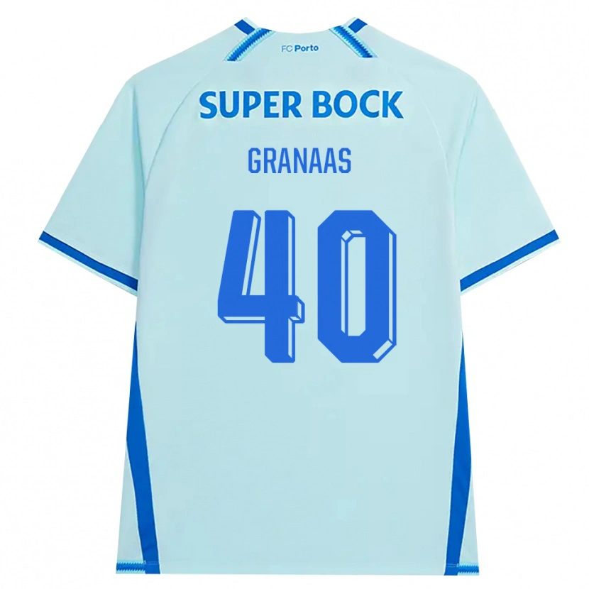 Danxen Kvinder Eirik Granaas #40 Lyshimmelblå Blå Tredje Sæt Spillertrøjer 2026/27 Trøje T-Shirt