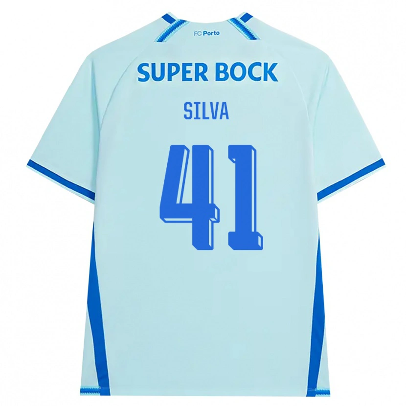 Danxen Kvinder Gonçalo Silva #41 Lyshimmelblå Blå Tredje Sæt Spillertrøjer 2026/27 Trøje T-Shirt
