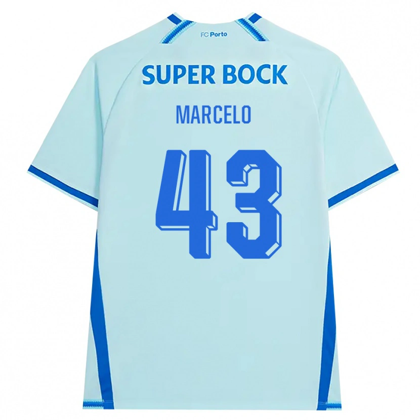 Danxen Kvinder Joao Marcelo #43 Lyshimmelblå Blå Tredje Sæt Spillertrøjer 2026/27 Trøje T-Shirt