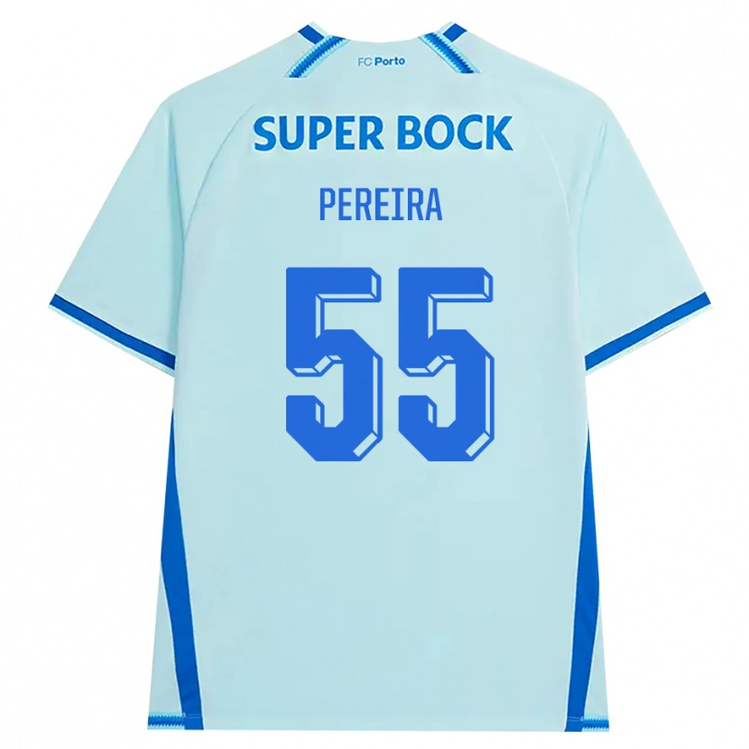 Danxen Kvinder Yoan Pereira #55 Lyshimmelblå Blå Tredje Sæt Spillertrøjer 2026/27 Trøje T-Shirt