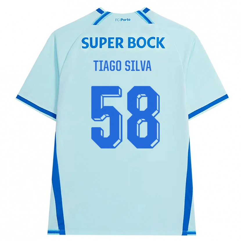 Danxen Kvinder Tiago Silva #58 Lyshimmelblå Blå Tredje Sæt Spillertrøjer 2026/27 Trøje T-Shirt