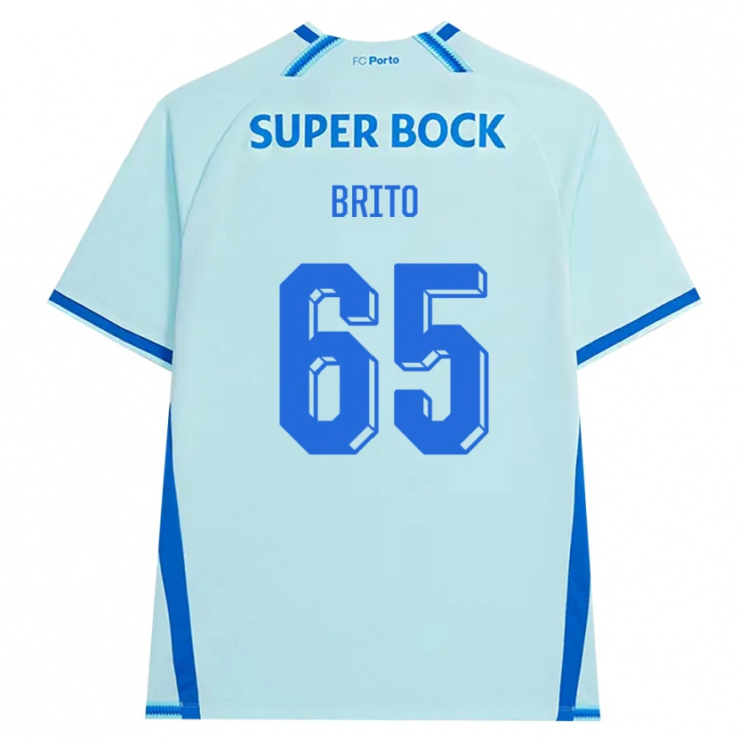 Danxen Kvinder João Brito #65 Lyshimmelblå Blå Tredje Sæt Spillertrøjer 2026/27 Trøje T-Shirt
