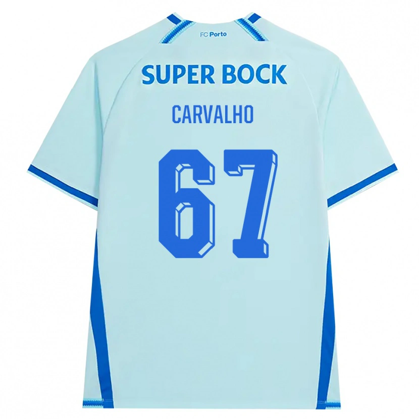 Danxen Kvinder Guilherme Carvalho #67 Lyshimmelblå Blå Tredje Sæt Spillertrøjer 2026/27 Trøje T-Shirt