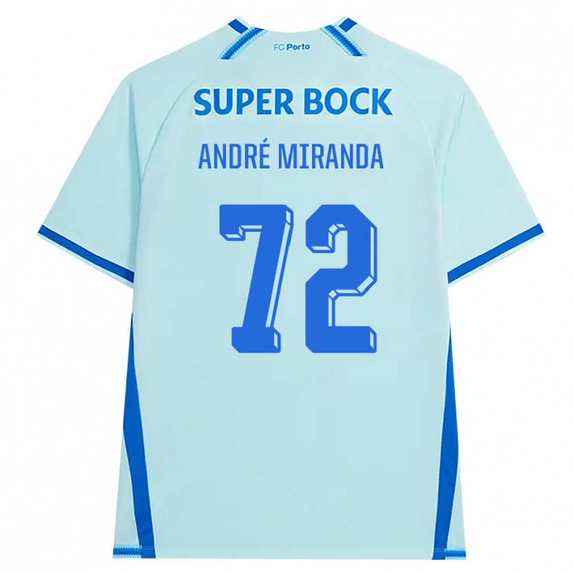 Danxen Kvinder André Miranda #72 Lyshimmelblå Blå Tredje Sæt Spillertrøjer 2026/27 Trøje T-Shirt
