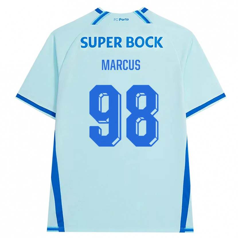 Danxen Kvinder Abraham Marcus #98 Lyshimmelblå Blå Tredje Sæt Spillertrøjer 2026/27 Trøje T-Shirt