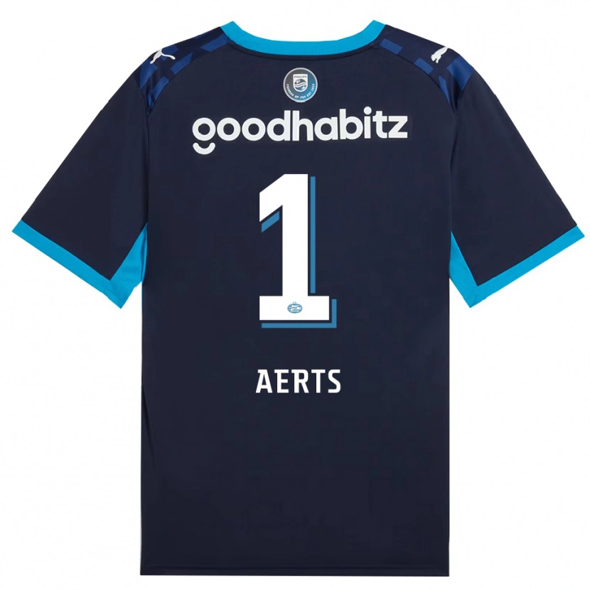 Danxen Kvinder Jim Aerts #1 Jægerblå Kongeblå Tredje Sæt Spillertrøjer 2026/27 Trøje T-Shirt