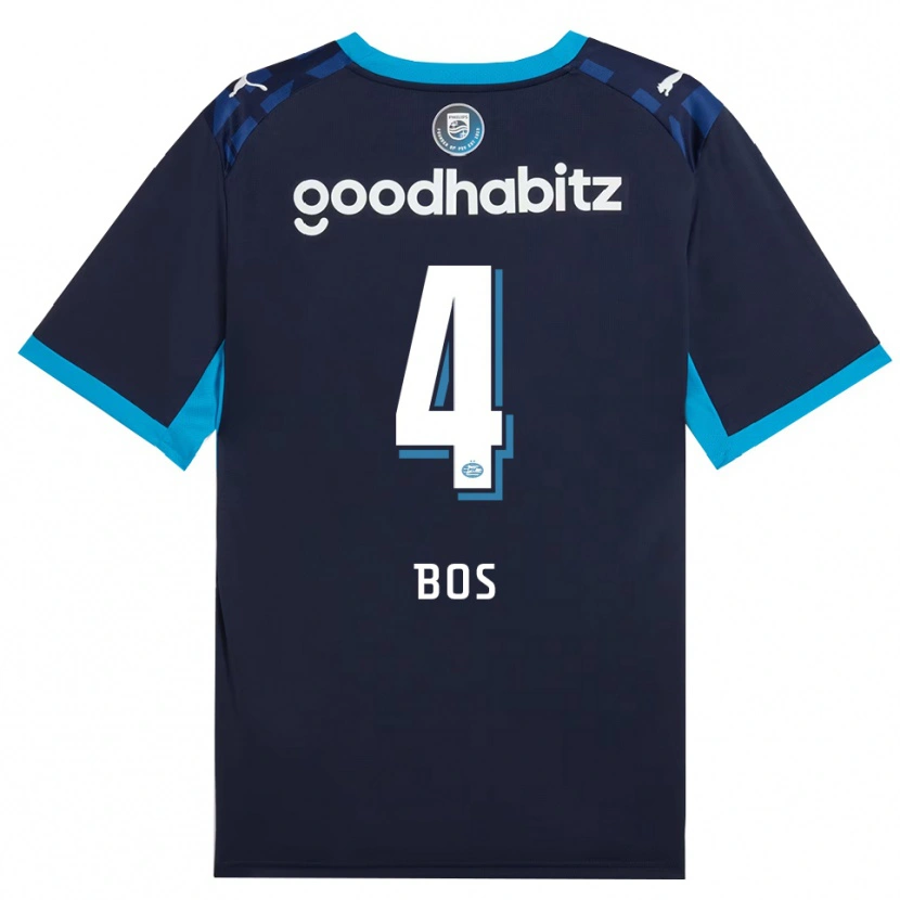 Danxen Kvinder Floris Bos #4 Jægerblå Kongeblå Tredje Sæt Spillertrøjer 2026/27 Trøje T-Shirt