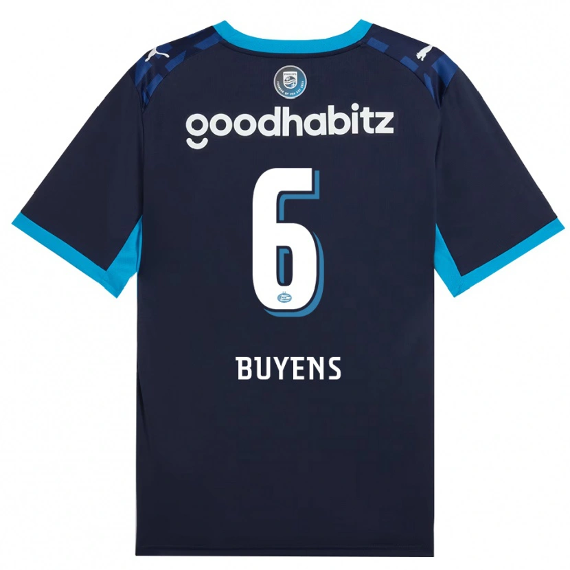 Danxen Kvinder Mathieu Buyens #6 Jægerblå Kongeblå Tredje Sæt Spillertrøjer 2026/27 Trøje T-Shirt
