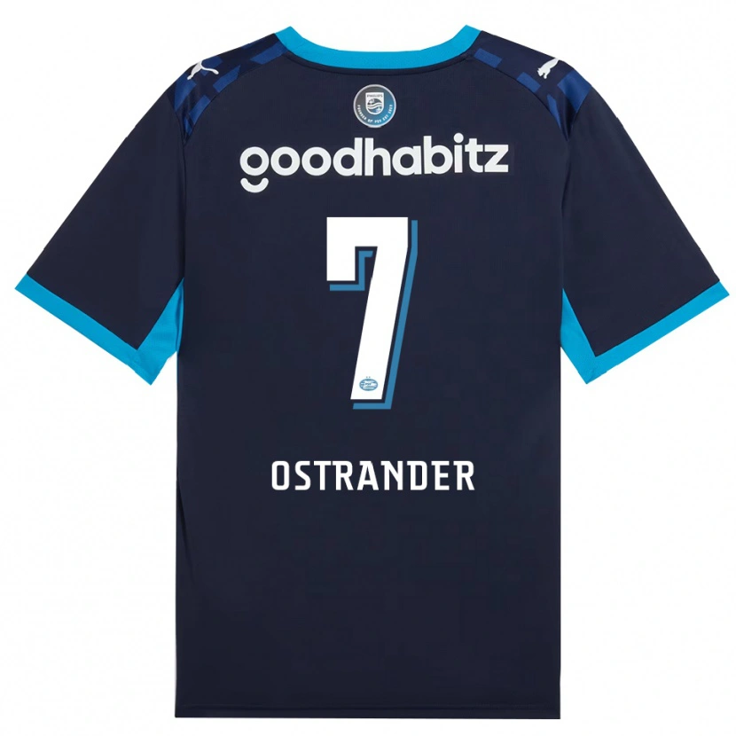 Danxen Kvinder William Ostrander #7 Jægerblå Kongeblå Tredje Sæt Spillertrøjer 2026/27 Trøje T-Shirt