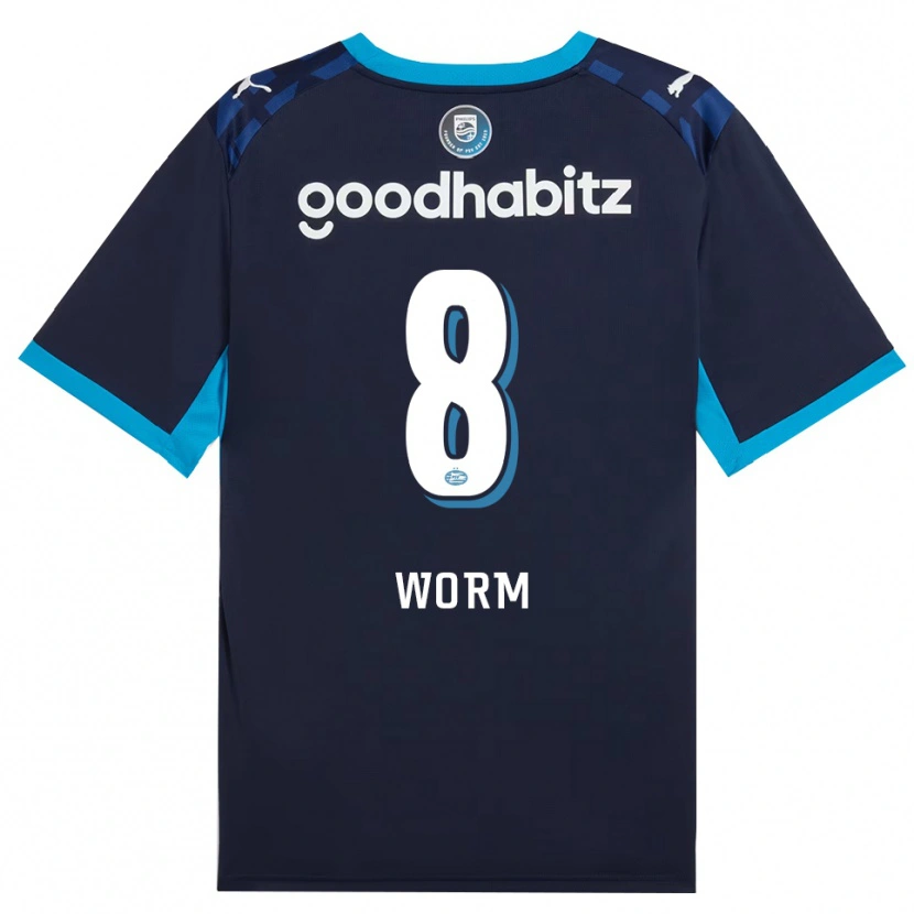 Danxen Kvinder Siri Worm #8 Jægerblå Kongeblå Tredje Sæt Spillertrøjer 2026/27 Trøje T-Shirt