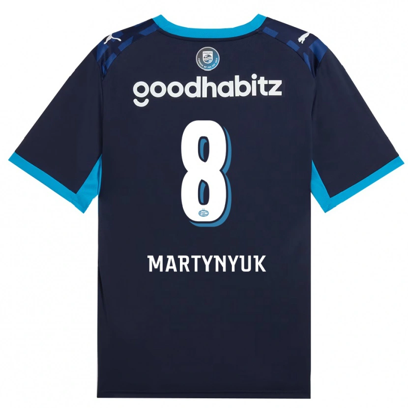 Danxen Kvinder Anton Martynyuk #8 Jægerblå Kongeblå Tredje Sæt Spillertrøjer 2026/27 Trøje T-Shirt