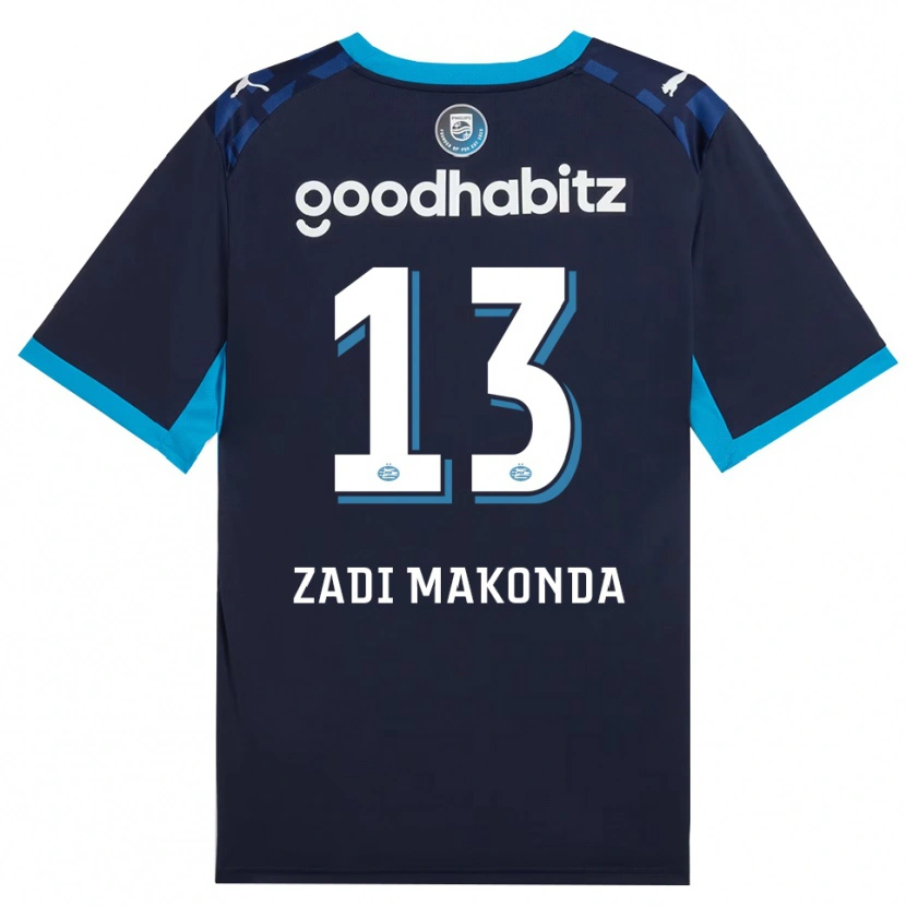 Danxen Kvinder David Zadi Makonda #13 Jægerblå Kongeblå Tredje Sæt Spillertrøjer 2026/27 Trøje T-Shirt