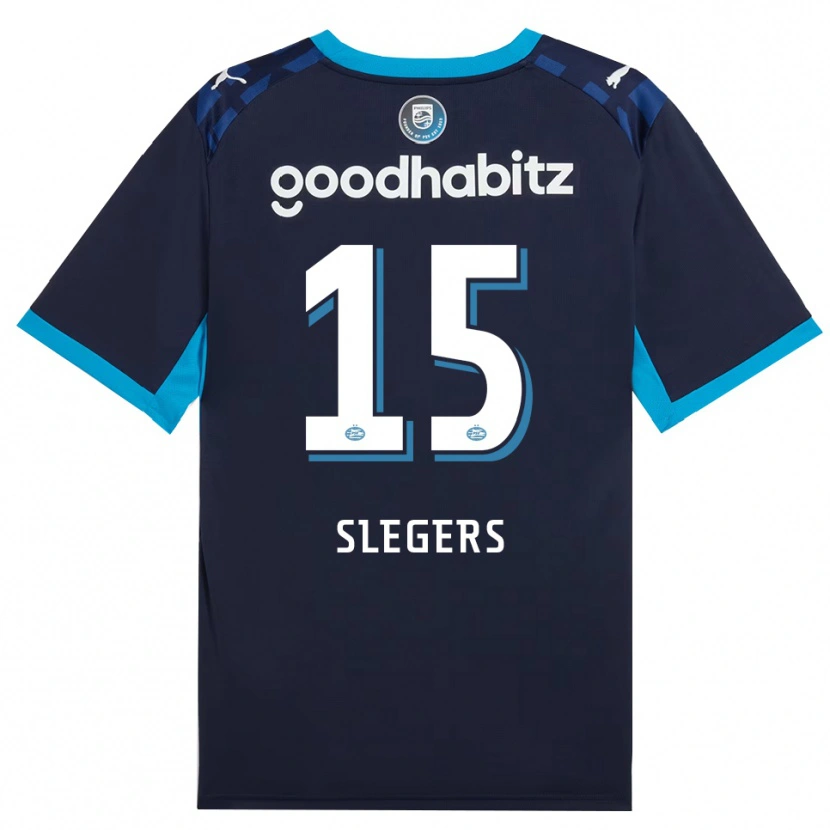 Danxen Kvinder Kor Slegers #15 Jægerblå Kongeblå Tredje Sæt Spillertrøjer 2026/27 Trøje T-Shirt