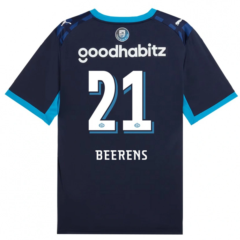 Danxen Kvinder Jairo Beerens #21 Jægerblå Kongeblå Tredje Sæt Spillertrøjer 2026/27 Trøje T-Shirt