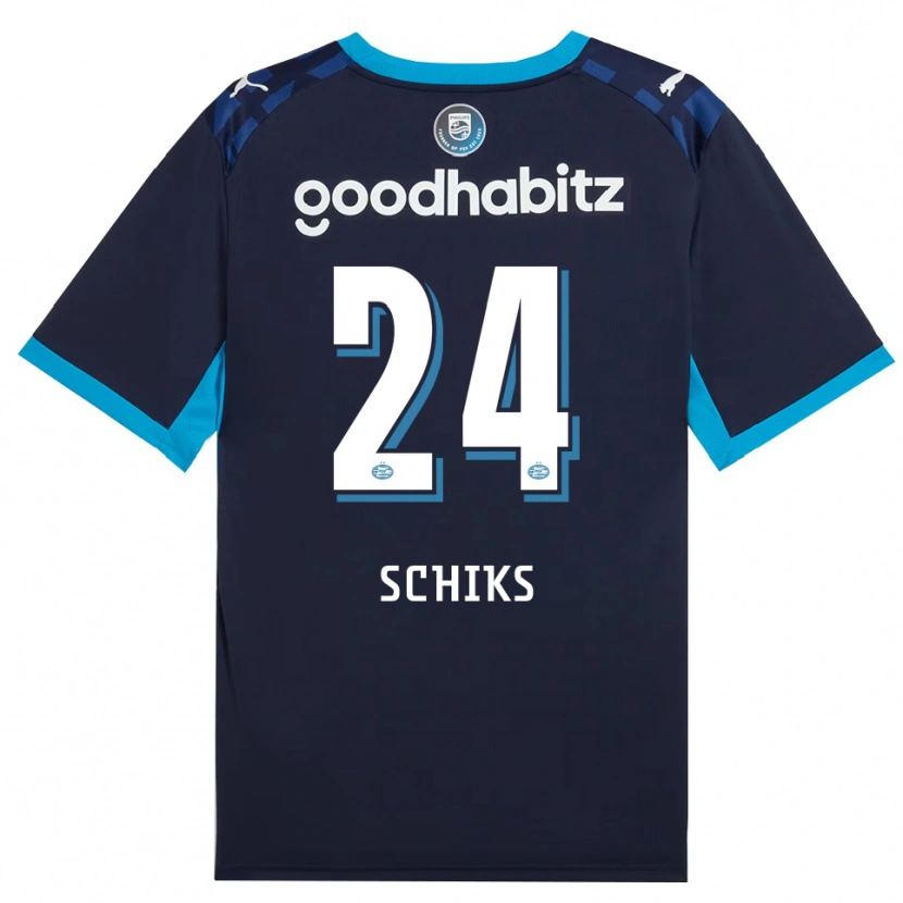 Danxen Kvinder Niek Schiks #24 Jægerblå Kongeblå Tredje Sæt Spillertrøjer 2026/27 Trøje T-Shirt
