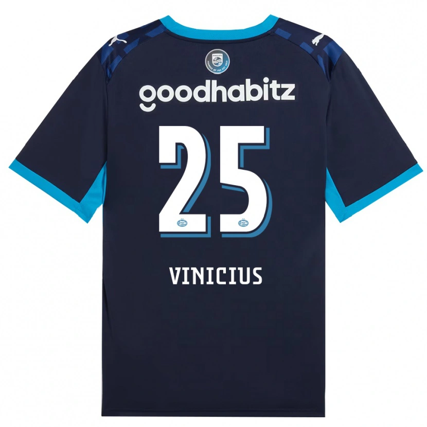 Danxen Kvinder Carlos Vinicius #25 Jægerblå Kongeblå Tredje Sæt Spillertrøjer 2026/27 Trøje T-Shirt