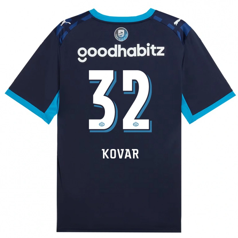 Danxen Kvinder Matej Kovar #32 Jægerblå Kongeblå Tredje Sæt Spillertrøjer 2026/27 Trøje T-Shirt