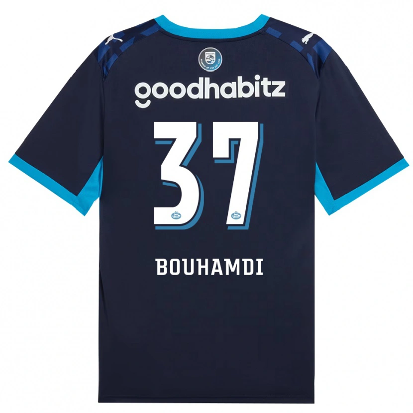 Danxen Kvinder Amir Bouhamdi #37 Jægerblå Kongeblå Tredje Sæt Spillertrøjer 2026/27 Trøje T-Shirt