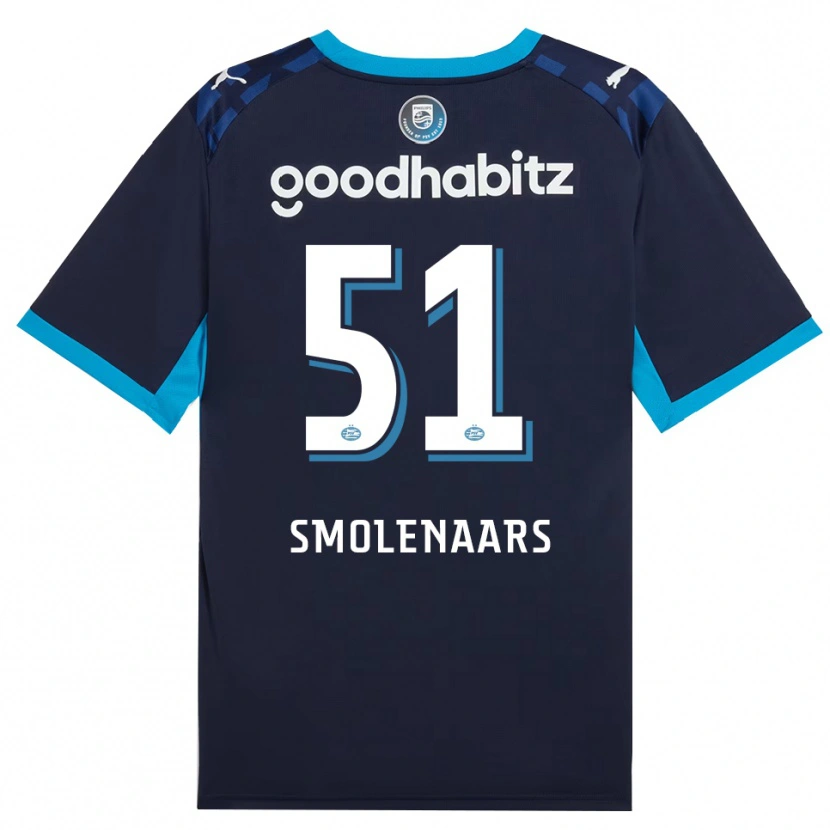 Danxen Kvinder Tijn Smolenaars #51 Jægerblå Kongeblå Tredje Sæt Spillertrøjer 2026/27 Trøje T-Shirt