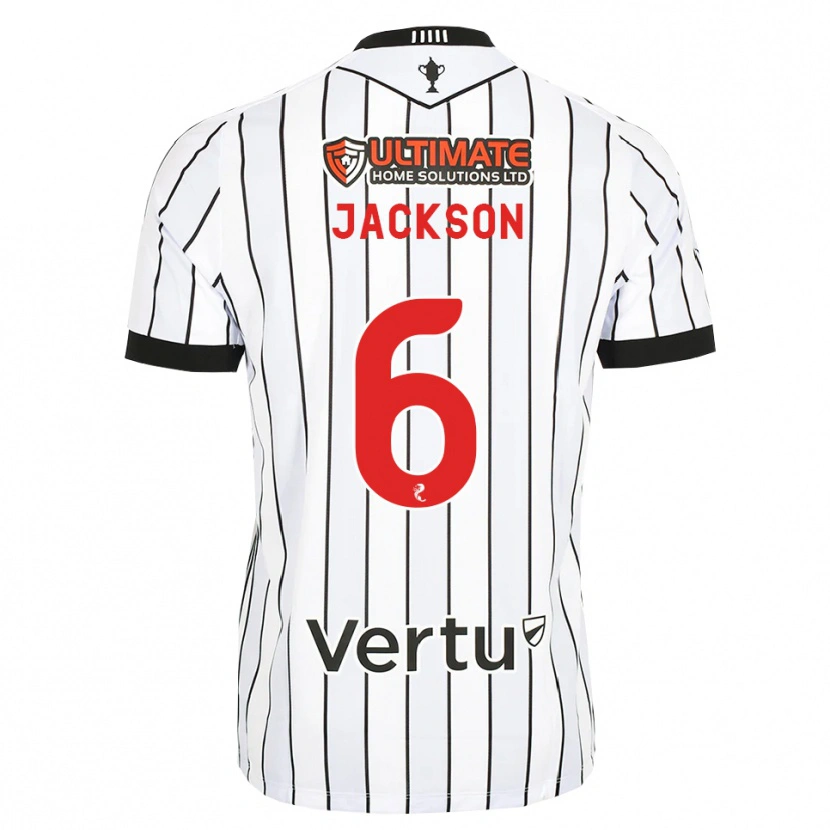 Danxen Kvinder Louis Jackson #6 Hvid Sort Rød Hjemmebane Spillertrøjer 2026/27 Trøje T-Shirt