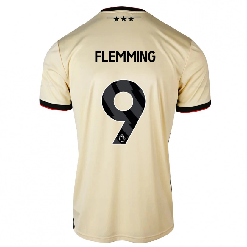 Danxen Kvinder Zian Flemming #9 Citronchiffon Sort Rød Udebane Spillertrøjer 2026/27 Trøje T-Shirt