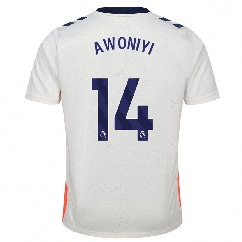 Danxen Kvinder Taiwo Awoniyi #14 Hvid Orange Kongeblå Udebane Spillertrøjer 2026/27 Trøje T-Shirt